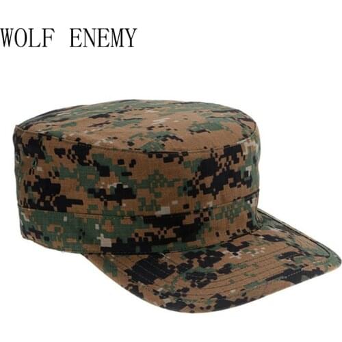 Desert German Digital Woodland Black ACU Forest Camo Camouflage Military Army Hunting Tactical Cap Caps Hat Hot Selling