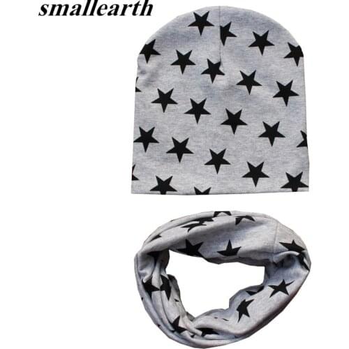 Autumn Winter Baby Hat Set Boys Girls Neck Scarf Spring Warm Neckerchief Kids Beanies Sets Cotton Children Hat Scarf 2pcs Sets