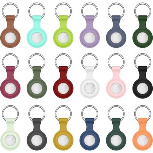 For Apple Airtag Locator Half-inclusive Protective Case Silicone Shell Cover Sleeve With spring buckle