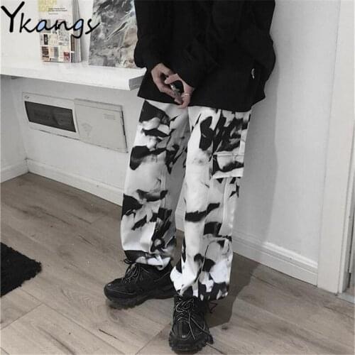 Joggers Women Streetwear Cargo Pants Casual Wide Leg femme Hip Hop Pants High Waist Autumn Loose Pant Dark Pants Unisex trousers