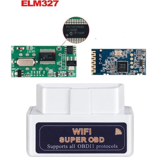 ELM327 WIFI Hardware V1.5 Supports Android/iOS/Windows With PIC18F25K80 ELM 327 Wi-Fi Diesel Cars Super OBD2 Code Scanner