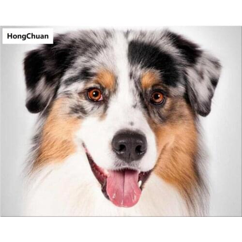 Pet Dog Figure Fast Delivery 5D DIY Square Round Diamond Painting Cross Stitch Mosaic Home Decoration Mural New Year Gift