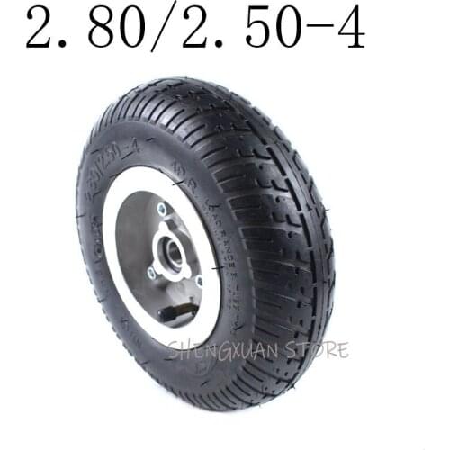 Wheel 2.80/2.50-4 solid tyre with wheel hub fits Gas / Electric Scooter ATV Elderly Mobility Scooter 9 inch tubeless solid whee