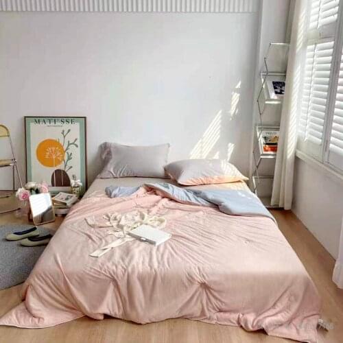 Instant cooling blanket in summer air-conditioning quilt, light, breathable, ice-feeling silk cool summer quilt sofa bed blanket