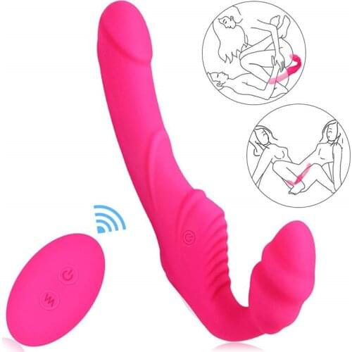 Powerful Remote Vibrator Clitoris Big Gay Dildos Strapon Butterfly Vibrator for Two Vibrating Erotic Goods Double Penetration