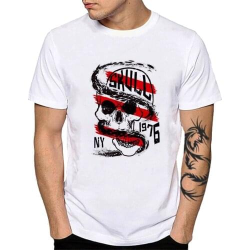 Men clothes 2020 New T shirt Mens Summer Skull Print Harajuku Tshirt Mens Short Sleeve T-shirt Casual Breathable fun Tops Tee