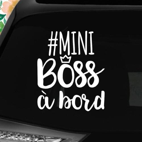 Three Ratels FD550 Cute Mini Boss BABY ON BOARD Car Body Decals Cartoon Creative Personality Waterproof Sunscreen