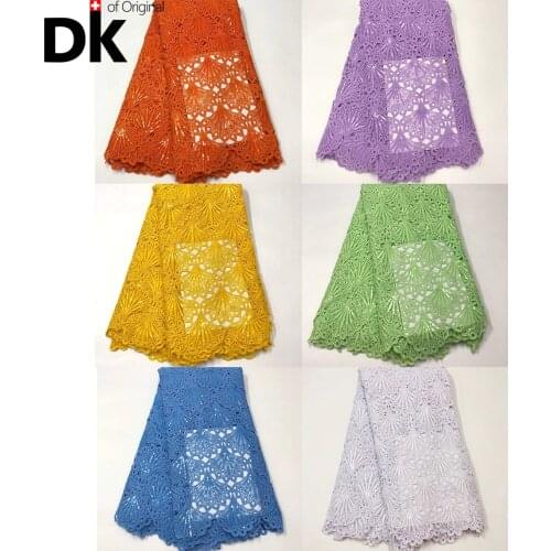 2021 Latest African Lace High Quality Nigerian Swiss Voile Lace Fabric Bridal High Quality Set with Diamonds Net Tulle Lace