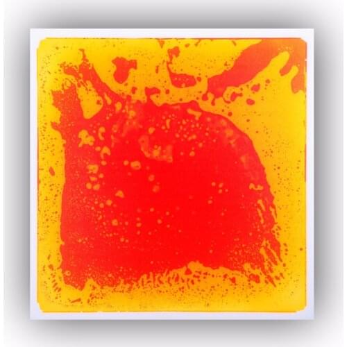 19.7''x19.7'' Orange Liquid Floor Tiles for Bar Fashion Shop Decoration, Flooring Tiles Non-Toxic Children Play & Exercise Mat