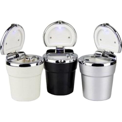 Vehicle-mounted ashtray led light with luminous metallic ashtray free shipping