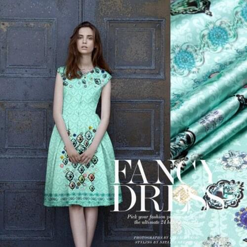 The positioning of heavy cloth digital printing silk fabric silk satin elastic material of true love to clothing