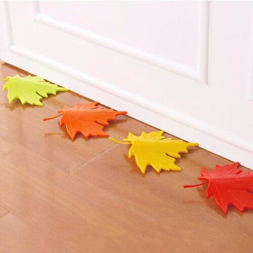 Practical Kid Baby Creative Maple Leaf Shape Finger Safety Door Stopper Stops Protector Wedge Door Jam Catcher Block Home Decor
