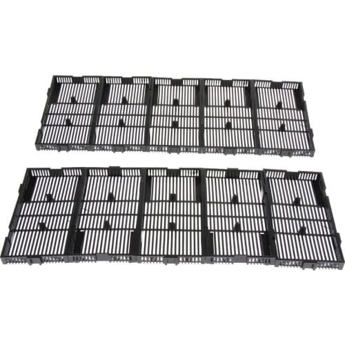 10Pcs Grid Isolate Board Divider Fish Tank Bottom Black Filter Tray Aquarium Crate