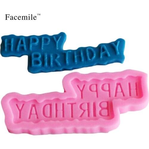 Happy Birthday Silicone Fondant Mold Cake Decorating Pastry Gum Pastry Sugar Paste Baking Cookie Pastry Mold
