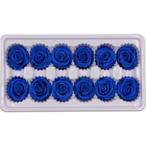 Best 12 pcs/lot Preserved Rose Flower 3-4CM Diameter Roses Flowers Home Wedding Decoration DIY Eternal Flower Arrangement