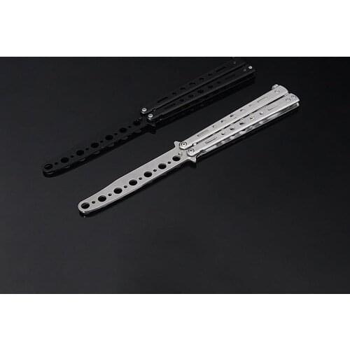 Beginner Butterfly Knife Six-Hole Butterfly Practice Knife Training Knife All-Steel Butterfly Play Knife Unedged Butterfly Knife