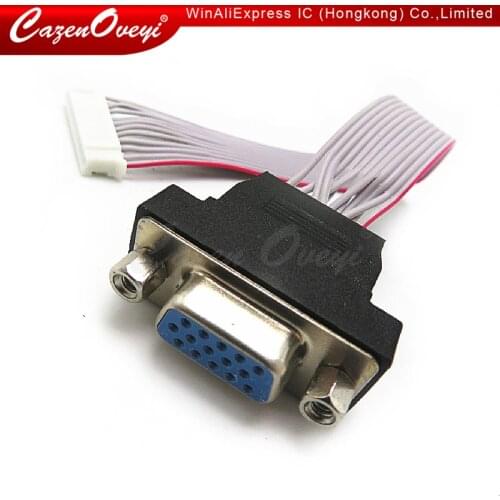 1pcs/lot 12P a 15 p vga femmina d-sub adattatore pin pin vga connettore lunghezza 150mm cavo corto per lcd led diy In Stock