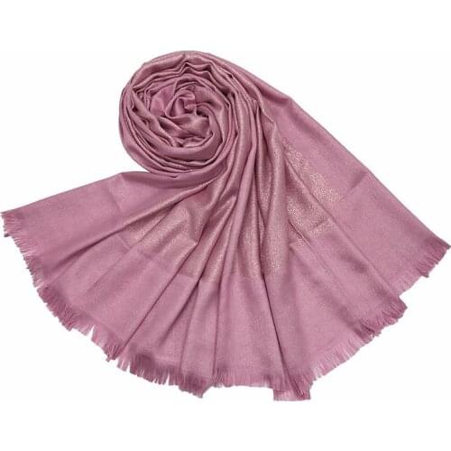 1pcs Fashion Gold Thread Scarf Women Luxury Solid Fringed Scarf Women Shimmer Plain Wraps Shawl Cosy Viscose Muslim Hijabs