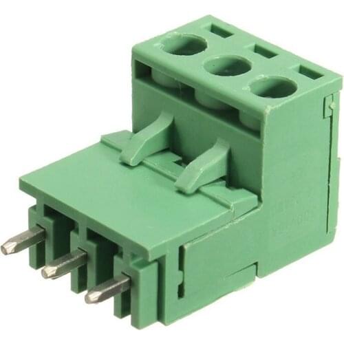 10Pcs 5.08mm Pitch 3Pin Plug-in Screw PCB Terminal Block Connector Right Angle CNIM Hot