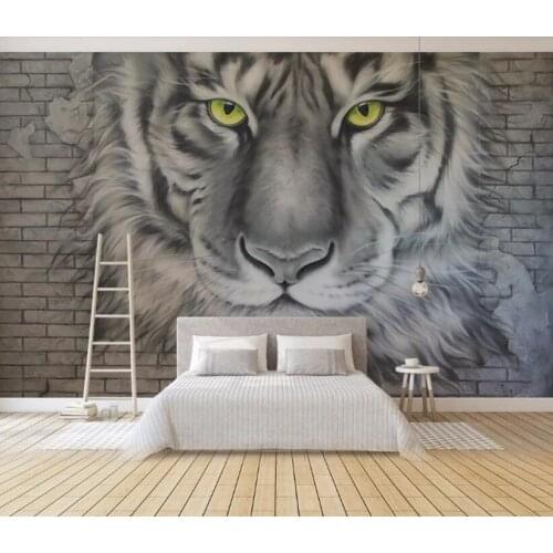 Custom 3D Photo Wallpaper 3D three-dimensional relief tiger wall Mural Roll For Living Room Bedroom Background Wallpaper