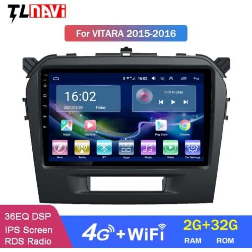 4G Lte All Net 2G RAM Android 10 Car Navigation For Suzuki Vitara 2015-2016 Support Wifi SWC OBD Rear Camera