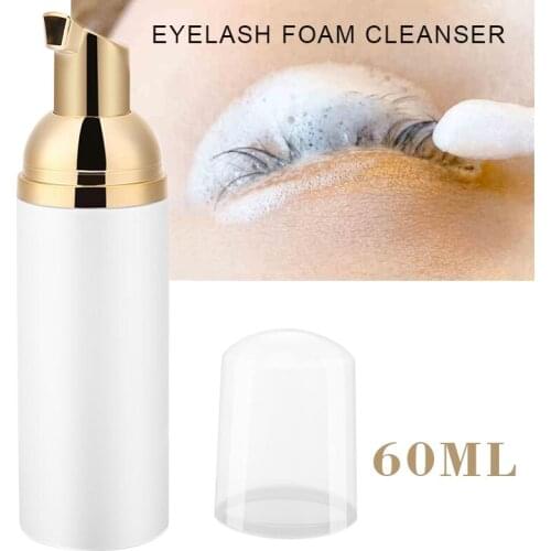 60ml Eyelash Foam Cleanser Professional Eyelash Extension Cleanser High Quality Foaming Mild Makeup Remover No Stimulation
