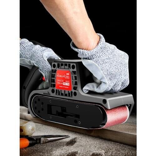 810W Belt Sander Portable Grinder Polishing Belt Sander Machine With Dust Bag Desktop Portable Woodworking Flat Sander