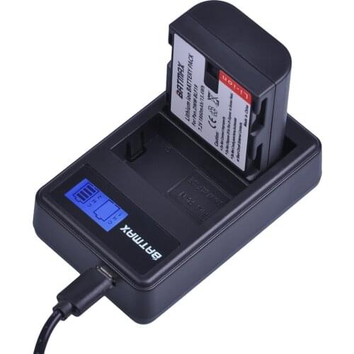 1PC 1860mAh DMW-BLF19 DMW BLF19 DMW-BLF19e Camera Battery+LCD Dual USB Charger for Panasonic Lumix GH3 GH4 GH5 DMW-BLF19PP