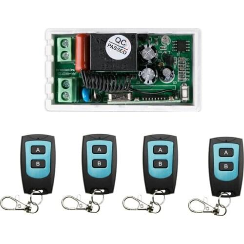 220 v 1 ch RF wireless remote control switch 1 receiver+4 transmitter metal shell