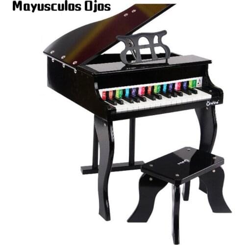 Childrens 30-key Large Piano Wooden Music Small Piano Baby Early Education Educational Toys