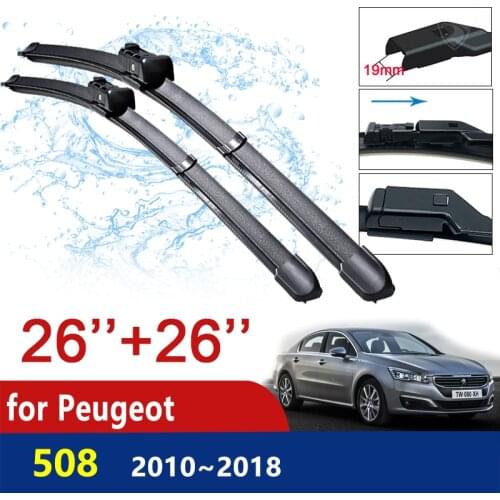 For Peugeot 508 508sw 508RXH 2010 2011 2012 2013 2014 2015 2016 2017 2018 Car Wiper Blades Windscreen Wipers Brushes Car Goods