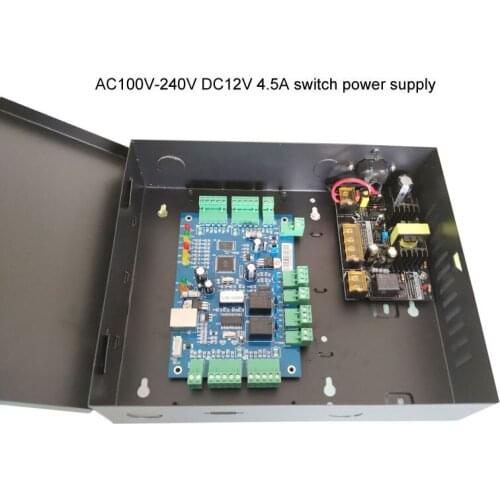 TCP IP two Door Access Controller kit with power case 110V/220V power supply multi-access function Fire Alarm.sn:B02-set