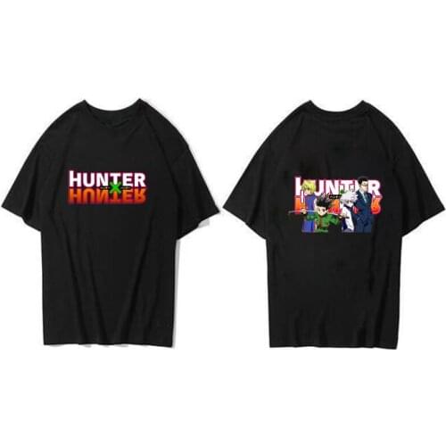 Anime Hunter X Hunter Unisex T-Shirt Men Women Japanese T Shirt Killua Leorio Kurapika Gon Hisoka Tee Tops
