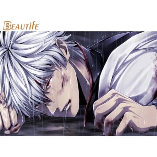 Hot Sale Custom Gintama Poster Home Decoration Fashion Silk Fabric Wall Poster Custom Poster