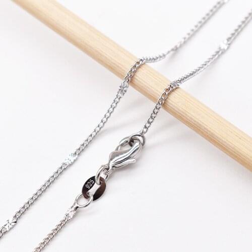 Cooper chains necklaces 45cm making DIY chain necklace FPPJ silver/yellow/gold