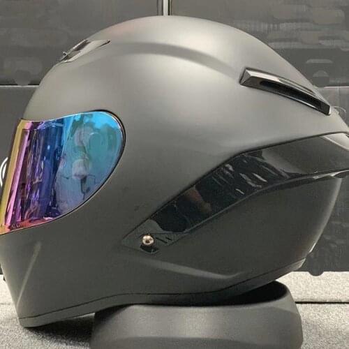 Motorcycle Full Face Vintage Scooter Cafe Racer Helmet Racing Adult Motocross Off Road Helmet Matte Black Helmet