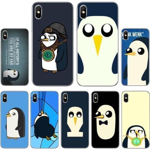 For iPod Touch iPhone 10 11 12 Pro 4S 5S SE 5C 6 6S 7 8 X XR XS Plus Max 2020 Soft Silicone Case Adventure-Time-Pinguin-Yellow