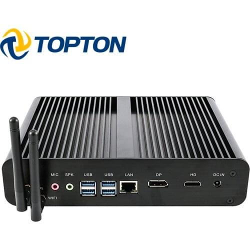 New Fanless Mini Computer Intel i7 10710U 10510U Desktop PC Windows 10 2*DDR4 M.2 NVMe+Msata+2.5'SATA 4K HTPC Nettop HDMI DP