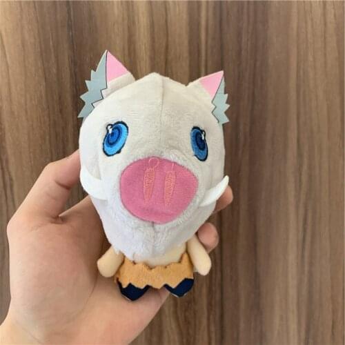 Demon Slayer Hashibira Inosuke Blade Plush Doll Pendant Warme Cute Pig Head Toy Cartoon Tanjirou 15cm