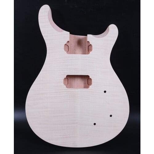 Fit Diy Electric guitar body Mahogany+flame maple veneer Hand-made Unfinished