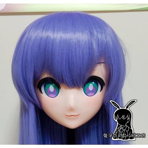 RB135)Customize Handmade Full Head Female/Girl Resin Japanese Cartoon Character Animego Cosplay Kigurumi Mask Crossdresser