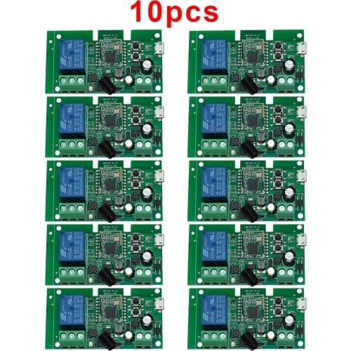 10pcs 7-32V Ewelink ZigBee Relay Module Remote Control Light Switch Vioce Alexa Google Home Sonoff/Tuya Smart Hub Gateway Bridge