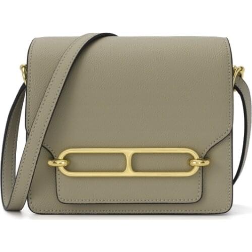 Luxury Brand Women Square Leather Small Flap Crossbody Bags