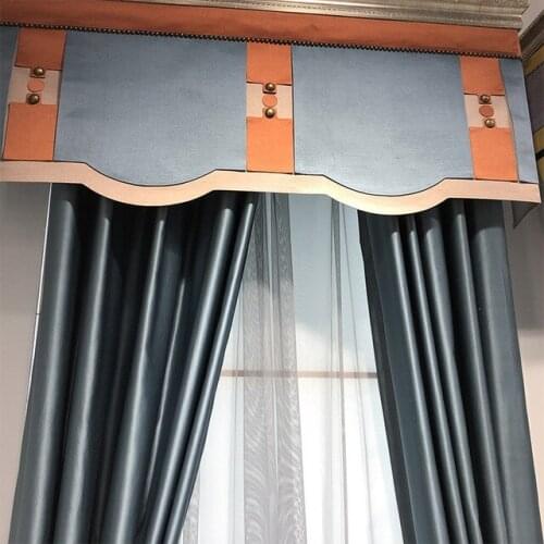 Luxury European High-grade Curtains Embroidered Blackout Curtain High Quality Custom Made Window Drapes