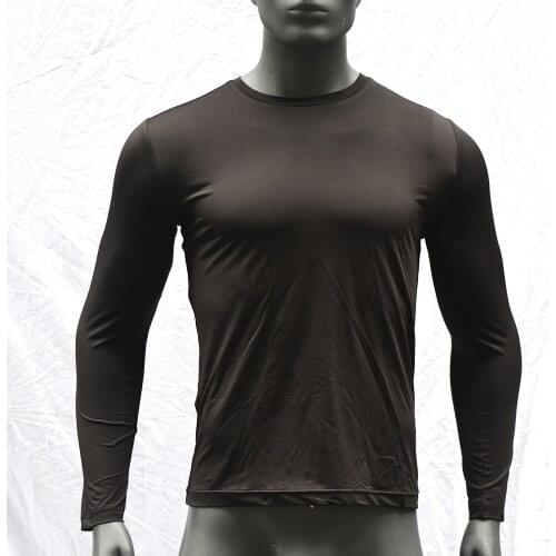 Dropshipping Long-Sleeved Mens UPF 50 Surf Shirt Rashguard Dry-Fit Surfing Rash Guard Top Swimming Dive T-Shirt Black Beach Wear