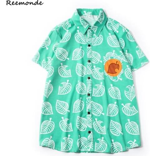 Animal Shirt Cosplay Nook Shirt Leaves Tom Mens Clothing Game T-shirt Short Sleeve Blouse Costumes Tops Unisex Kids
