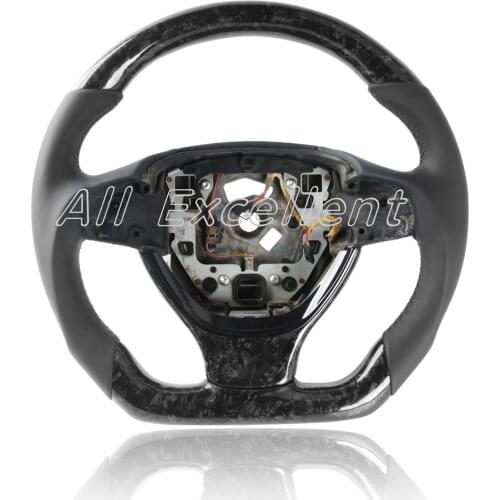 Steering wheel with black stitching For BMW forged carbon fiber nappa leather F10 F18 2013-2017 5 6 7 series no return mark