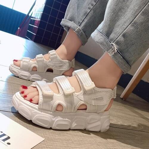 Woman Sandals Gladiator Platform Womens Sandals 2021 Summer Fashion Women Chunky Beach Sandal White Comfortable Sandalias Mujer
