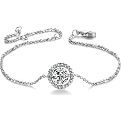 TRACYSWING Top Quality AAA+ Classic Round Micro Mosaic Cubic Zirconia Simple Bracelet For Women Jewelry Wholesale TWH101