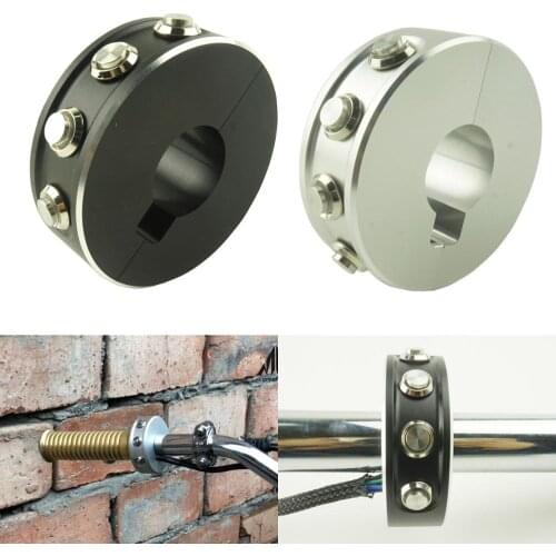 Universal CNC Vintage Motorcycle Handlebar Mount Switch Cafe Racer Handlebar Control Switch Headlight Spotlight Start Button